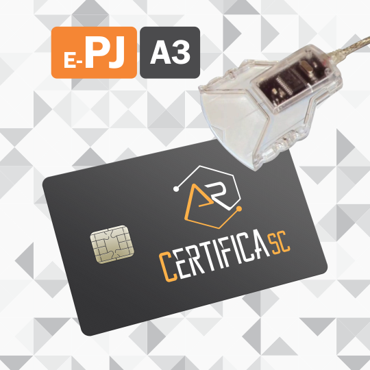Certificado Digital para Pessoa Jurídica A3 em cartão + leitora (e-PJ A3) 